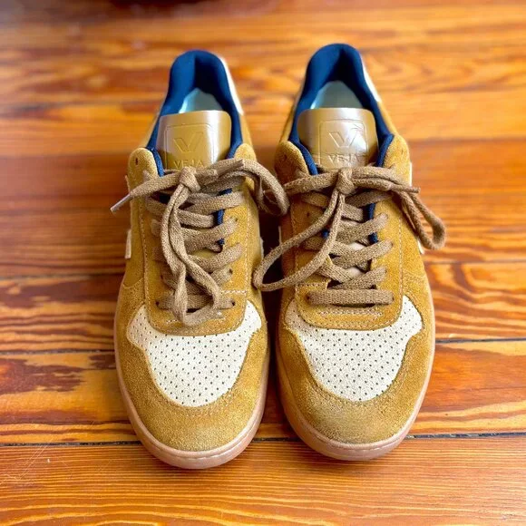 Veja V-10 Suede Sneakers in Camel Desert, Size W8/M6 - Picture 5 of 11